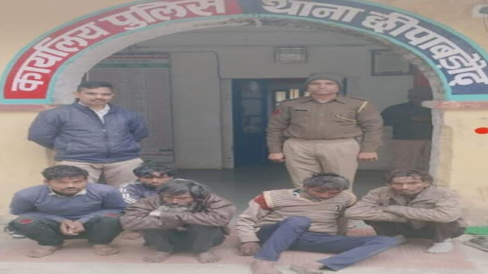 Five miscreants planning robbery in ruins arrested