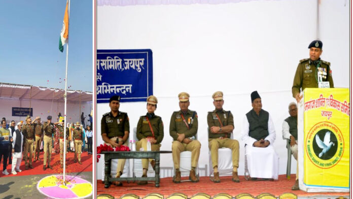 Police Commissioner hoisted the flag in the program of Ramganj Peace and Development Committee