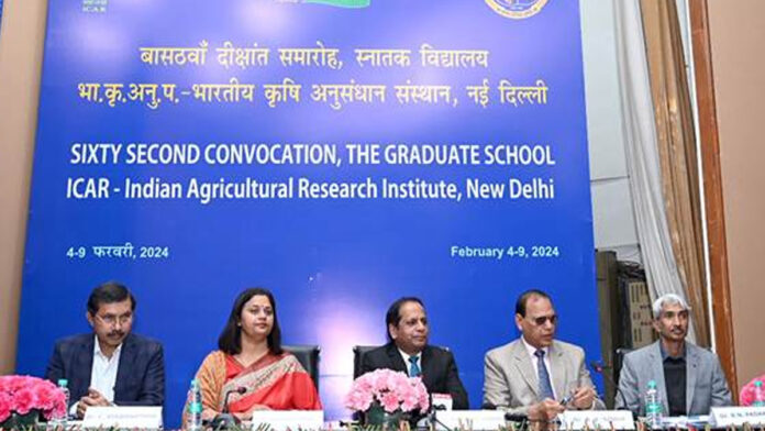 62nd convocation ceremony of Indian Agricultural Research Institute, Delhi on 9 February