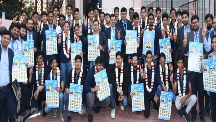 Akash Byjus Jaipur flag hoisted in JEE (Main) 2024 session 1 results