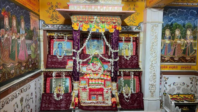 Special tableaux decorated in temples on Shattila Ekadashi