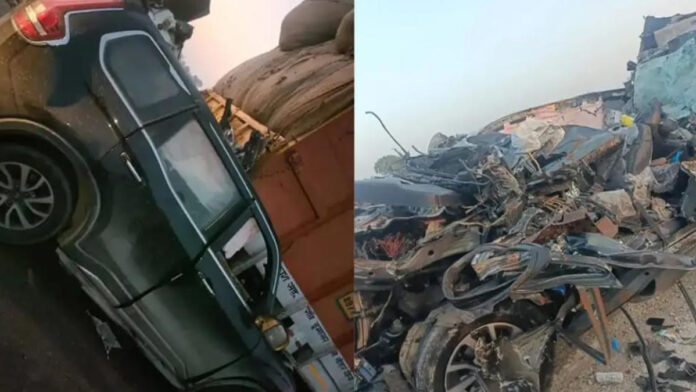 Truck and Scorpio car collide, five dead