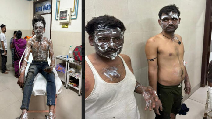 Five workers injured in fire in cosmetic warehouse