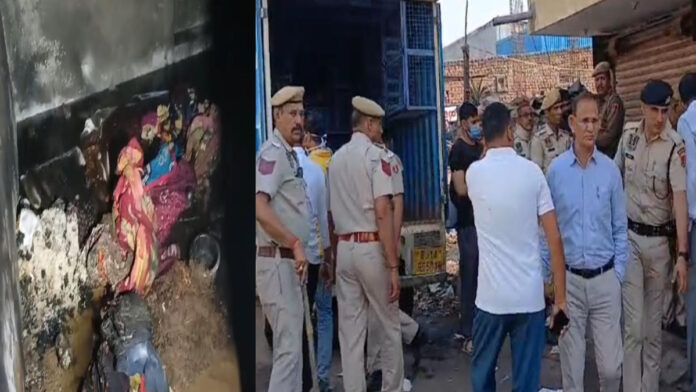 Five people including a couple burnt alive in gas cylinder fire