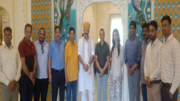 Actor Rahul Boss, President of Indian Rugby Football Union, received a warm welcome in Jaipur.