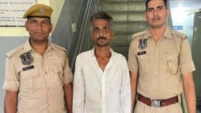 A vehicle thief arrested along with the stolen vehicle