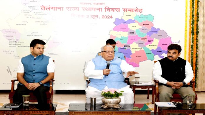 Telangana Foundation Day celebrated at Raj Bhavan