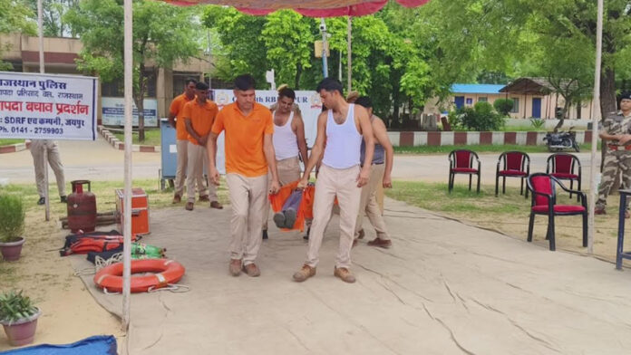 Disaster relief demo-equipment exhibition organized for students and CISF jawans