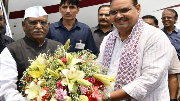 Governor-designate Shri Haribhau Kisanrao Bagde reached Jaipur