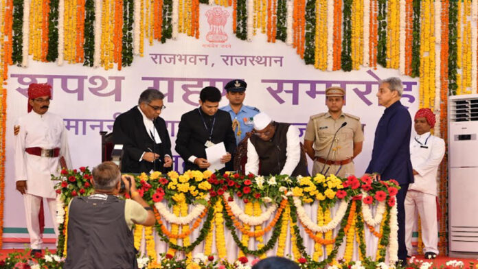 Shri Haribhau Kisanrao Bagde took oath as the Governor of Rajasthan