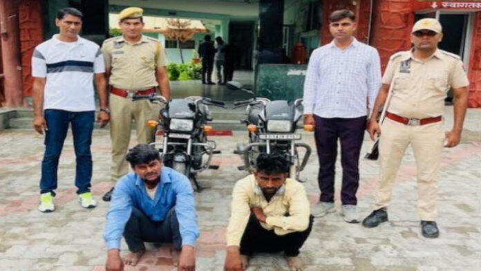 Two vicious vehicle thieves who stole two-wheelers were arrested