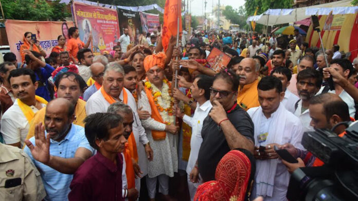 Devotees gathered in large numbers in the 59th Lakh padayatra of Diggi Kalyan Ji Devotees gathered in large numbers in the 59th Lakh padayatra of Diggi Kalyan Ji