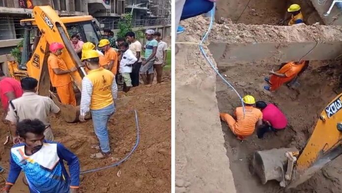 Worker buried 20 feet below ground due to soil collapse