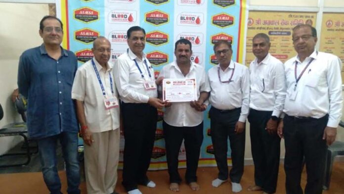 Organizing a blood donation camp on September 1