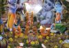 भक्तों के मन को आनंदित करती है कृष्ण की बाल लीलाएं: शास्त्री Tableau of Krishna Leela decorated in Vaishno Devi Mata Temple