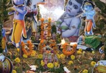 भक्तों के मन को आनंदित करती है कृष्ण की बाल लीलाएं: शास्त्री Tableau of Krishna Leela decorated in Vaishno Devi Mata Temple