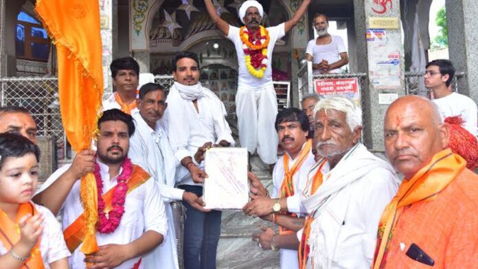 21st padyatra started from Bhankrota Ganesh temple