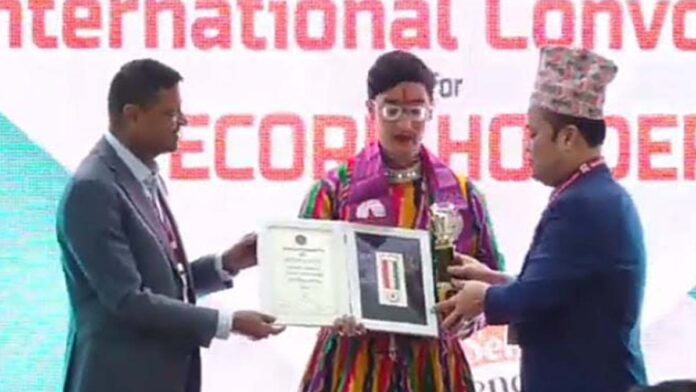 Bhavai dancer Suryavardhan Singh honored by India Book of Records