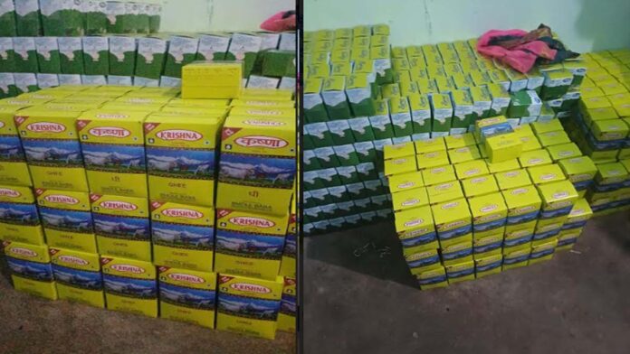 Raid on fake ghee factory: Hundreds of liters of fake ghee of Saras and Krishna brands seized
