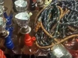 कैफे में चल रहा था अवैध हुक्का बार