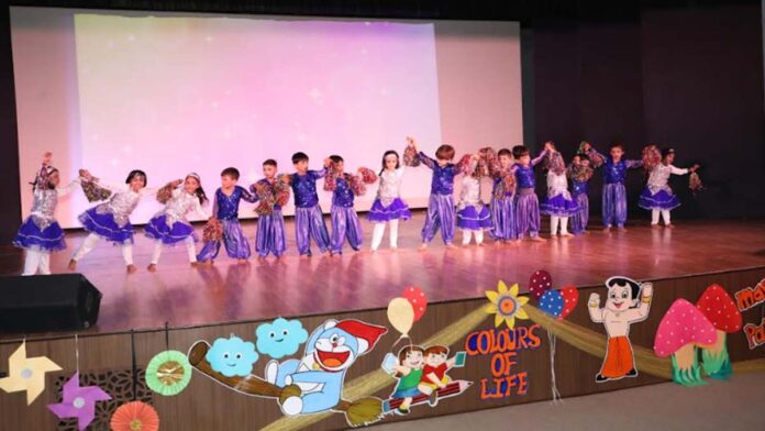 Little children showed their enthusiasm in the annual function