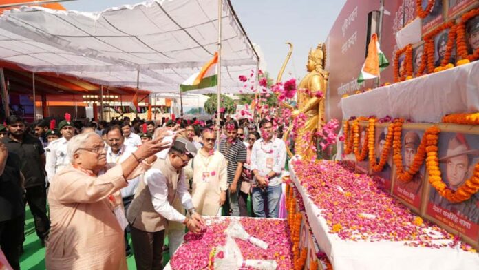 Five thousand youth gathered at Dussehra ground to honour Param Vir Chakra winners