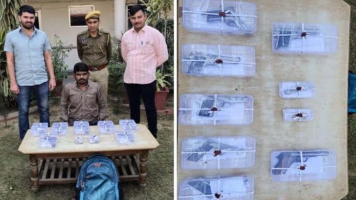 Police seized a cache of illegal weapons
