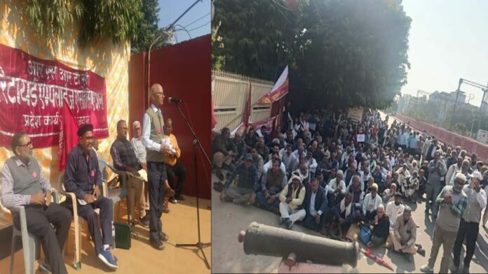 Angry retired roadways employees took out a rally