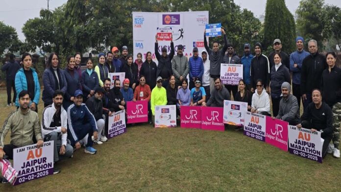 A glimpse of the preparations for AU Jaipur Marathon was seen in the training camp kick off