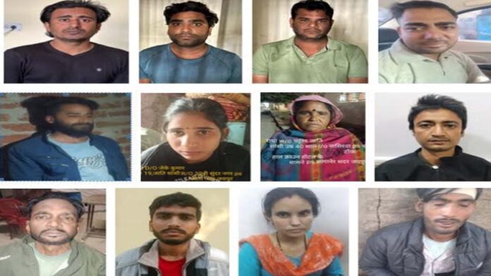 Police raided the hideouts of smugglers in ten police station areas