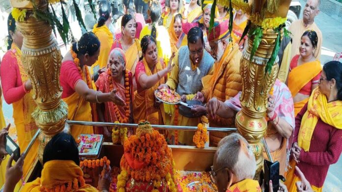 Jyoti Kalash Yatra reached New Sanganer Road