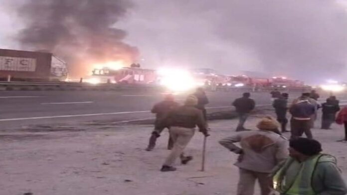 Tanker filled with LPG gas blast in Bhankrota