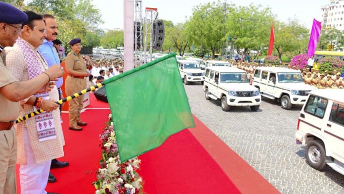 Chief Minister Bhajan Lal Sharma flagged off 150 new police vehicles