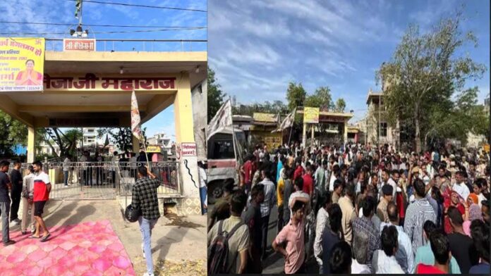 People created a ruckus after the idol was vandalized in Tejaji temple in Jaipur