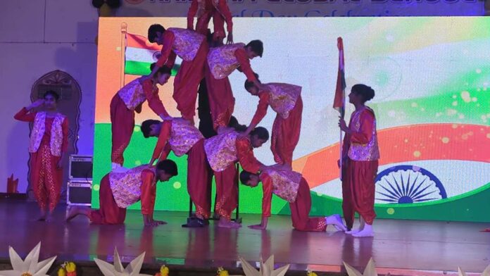 Students gave various cultural presentations in the annual function