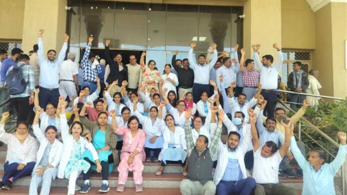 Protest demanding action in the case of assault on senior nursing staff