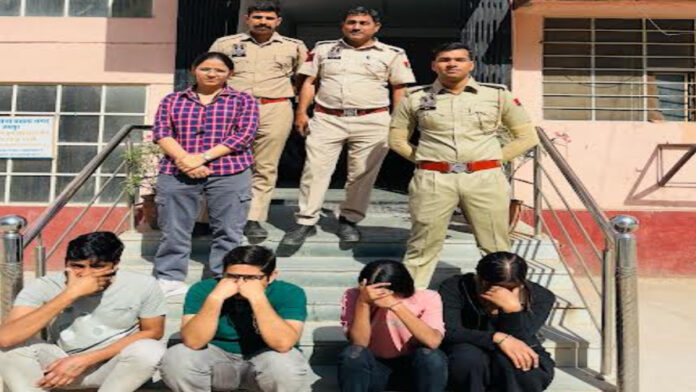 Police raid on illegal spa center, 4 arrested