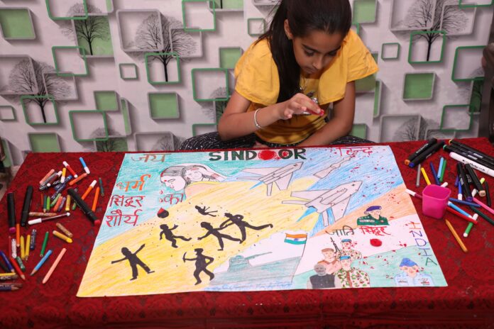 Desh Shakti Sindoor: Student explained everything from Pahalgam to India's justice through her painting