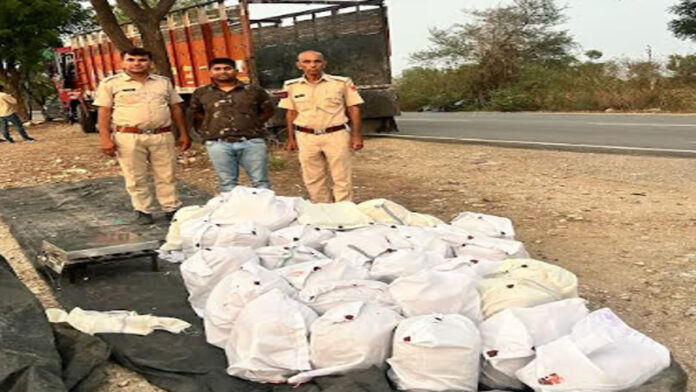 A huge consignment of drugs being smuggled in a truck container was caught