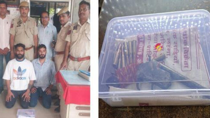 Two miscreants arrested with illegal weapons