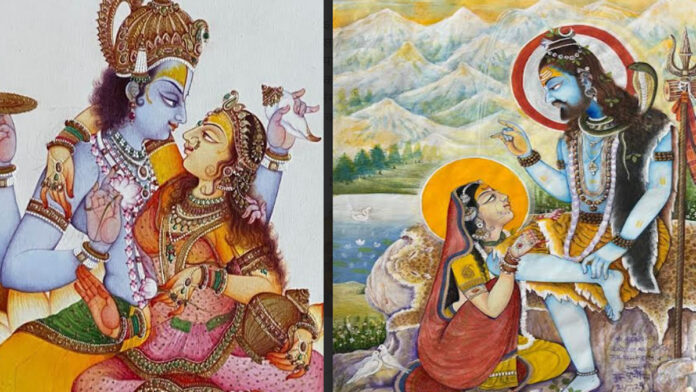 More than fifty classic paintings of Govind Ramdev and Ramu Ramdev were displayed at Rangrit Kala Mahotsav