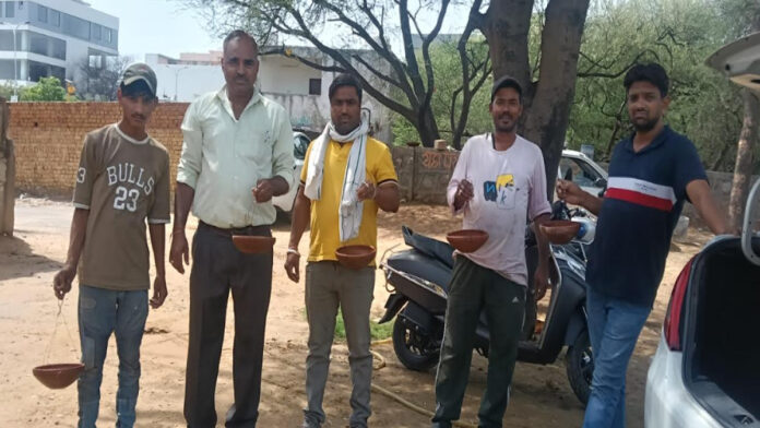 151 water pots were installed to provide water to the voiceless birds