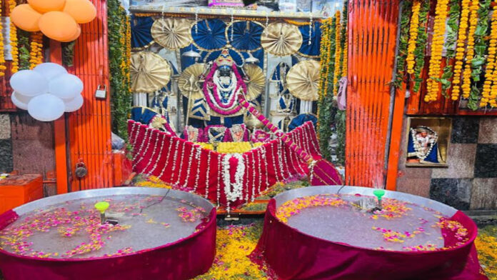 Boat ride decorated in Shri Siddha Peeth Shani Dham