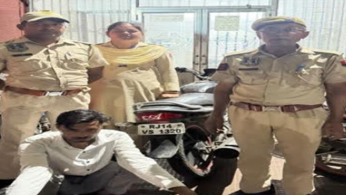 A vehicle thief who stole a two-wheeler was arrested