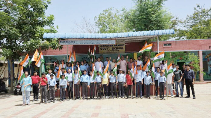 Students took out a tricolor rally