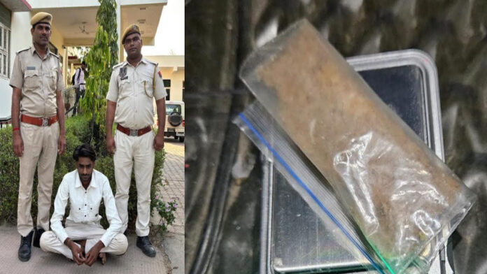 A smuggler arrested with illegal drug MDMA worth fifty thousand rupees