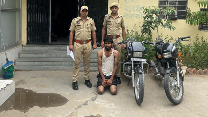 Vehicle thief arrested along with stolen two-wheeler