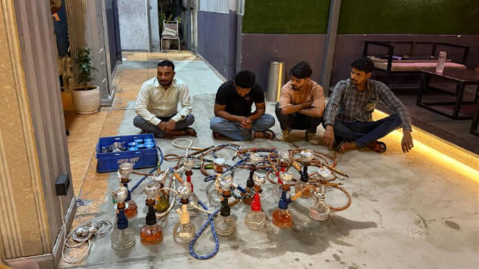 Police raided the hookah bar