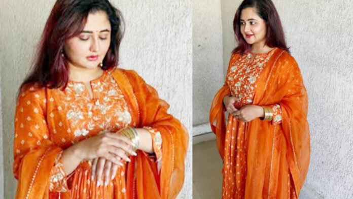 Rashami Desai's ethnic look in orange outfit