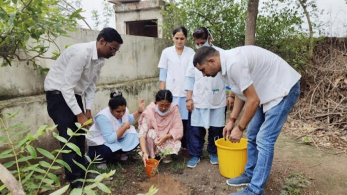 Plantation program organized in medical institutions under Hariyalo Rajasthan program